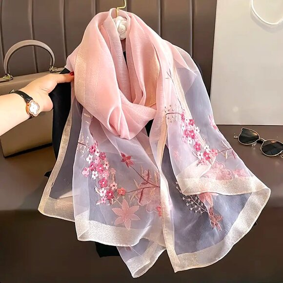 Luxurious Hand Crafted Embroidered Scarf - Picture 1 of 1